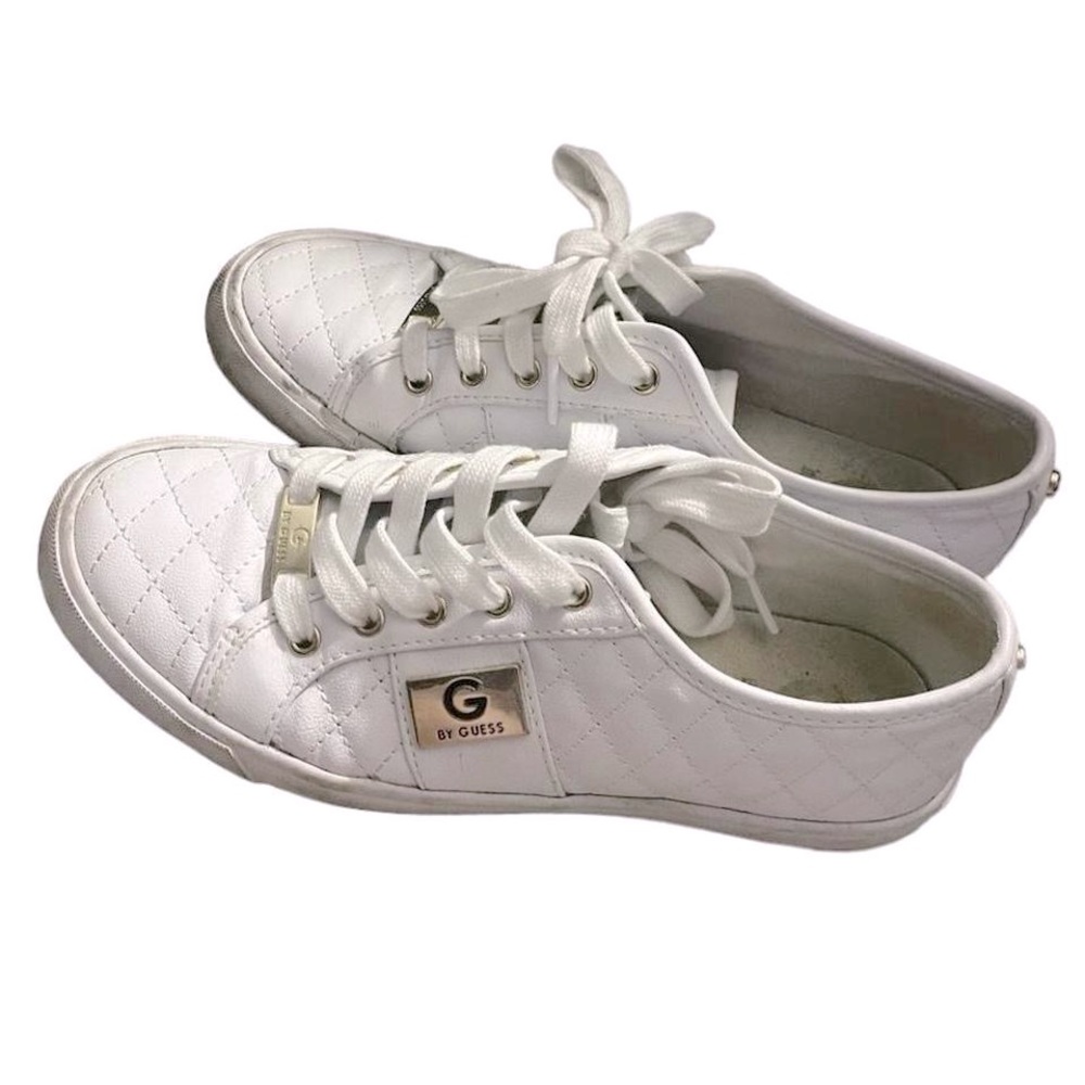 GUESS Women's Quilted White Sneakers